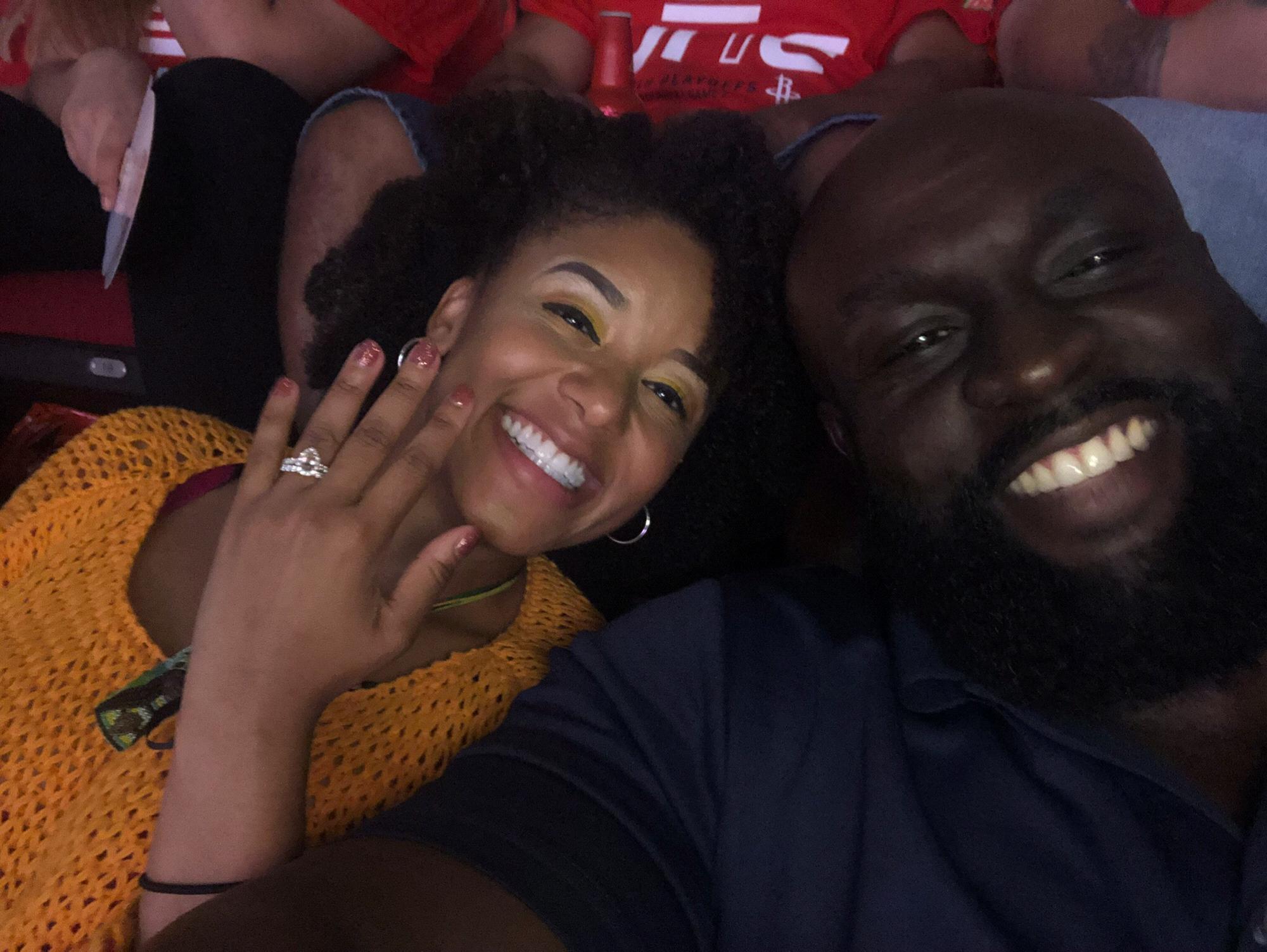 Our first Rockets game!