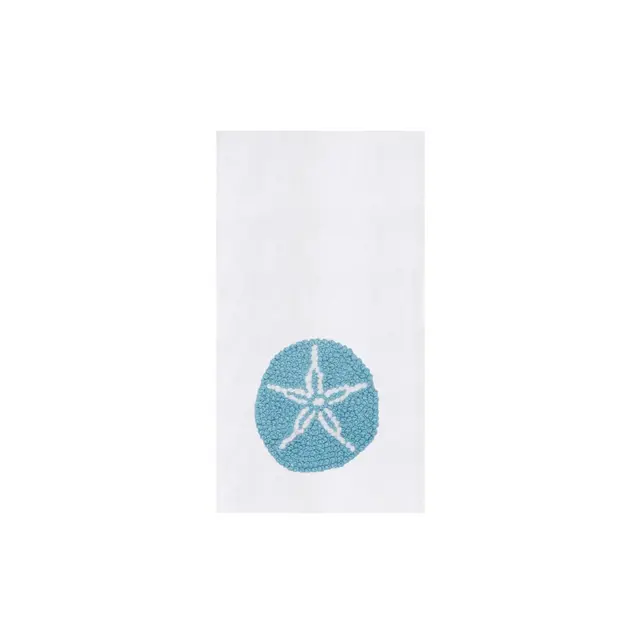 C&F Home Blue Sand Dollar Dishtowel Coastal Beach Nautical Design Home Kitchen Drying Dish Towel All Seasons Summer Spring Decor Decoration