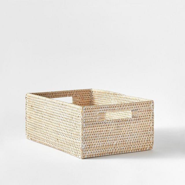 Tava Woven Utility Basket, Closet, Whitewash