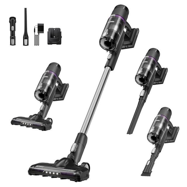 Eureka Cordless Vacuum Cleaner Lightweight, Stick Vacuum Rechargeable for Hardwood, Pet Hair, Black, ReactiClean 410