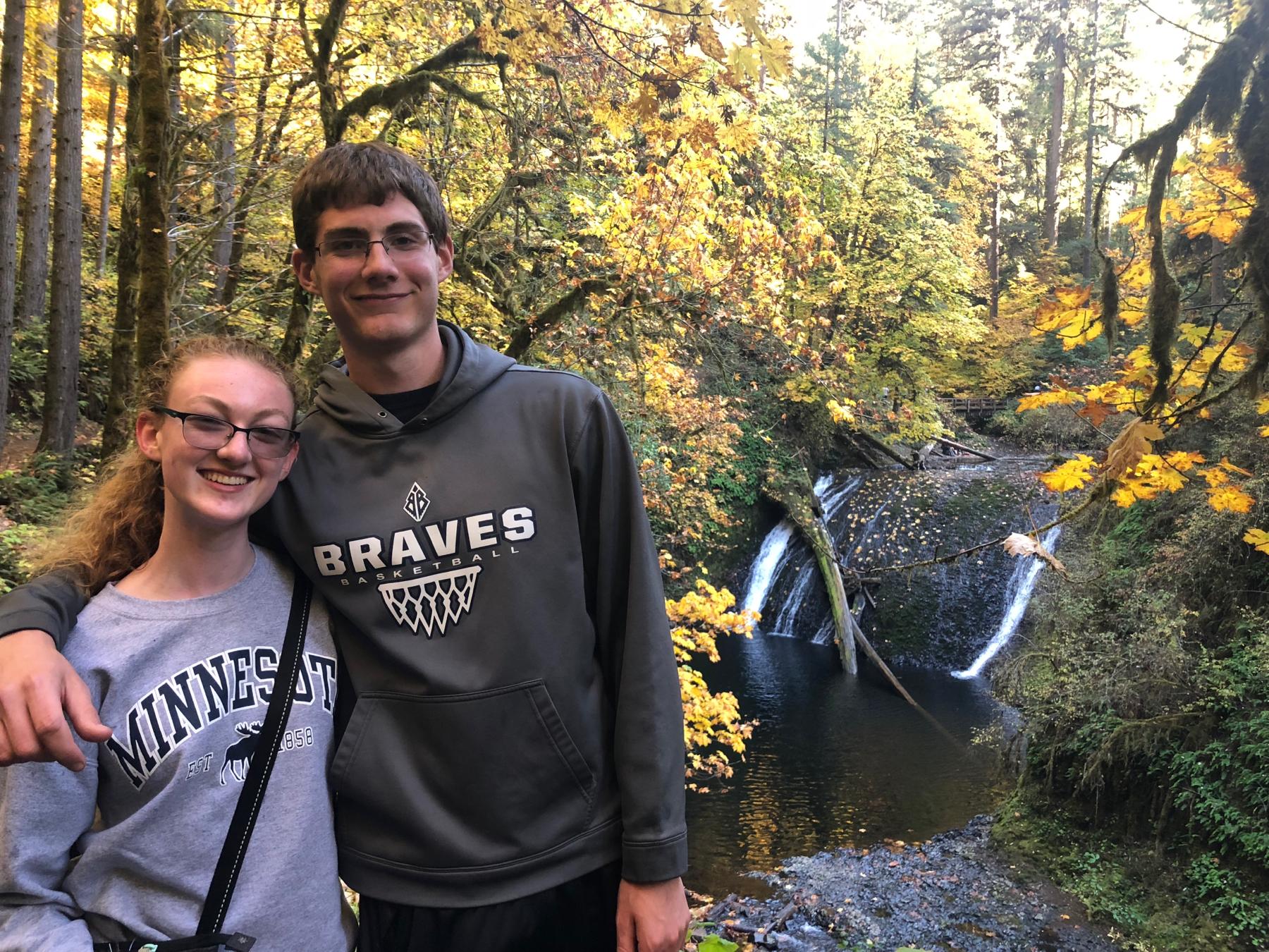 Our first real hike together at Silver Falls State Park, 2018