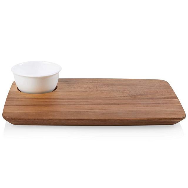 Corelle Coordinates Cheese Board with Bowl Serving Set, White