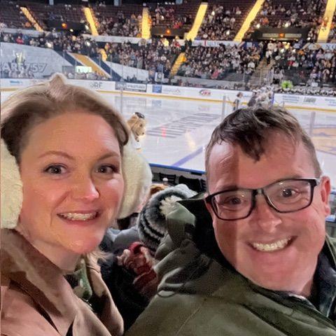 Our first hockey game. We really enjoyed it and look forward to going to more in the future.