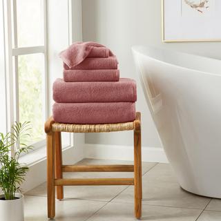 Acacia 6-Piece Cotton Textured Bath Towel Set