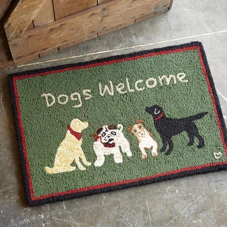 dogs welcome doormat
