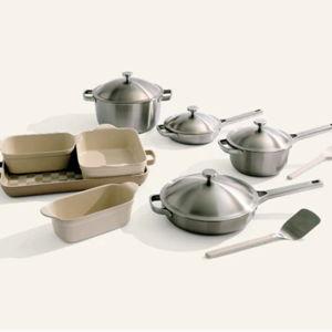 Titanium Pro Cookware + Bakeware Set (Color Brushed/Steam)