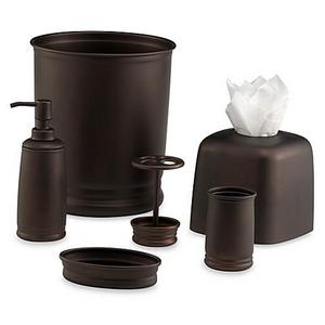 InterDesign® Cameo Wastebasket in Bronze