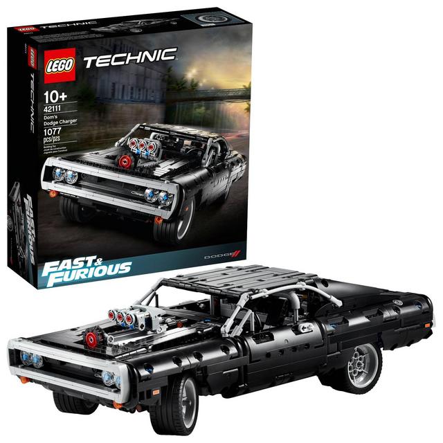 LEGO Technic Fast & Furious Dom’s Dodge Charger 42111 Race Car Building Set 1077pc
