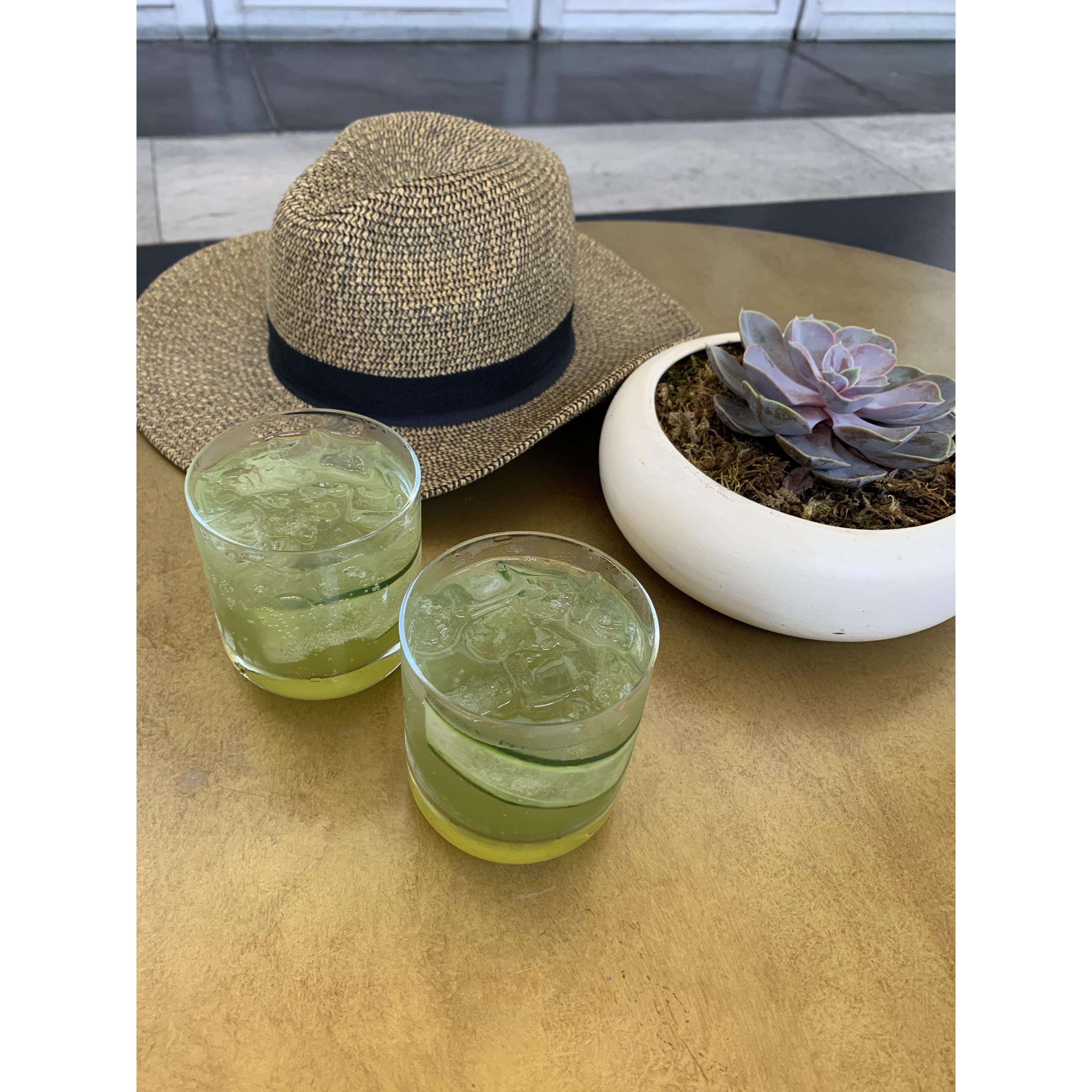 The delicious Jade Drink that you receive upon arrival!