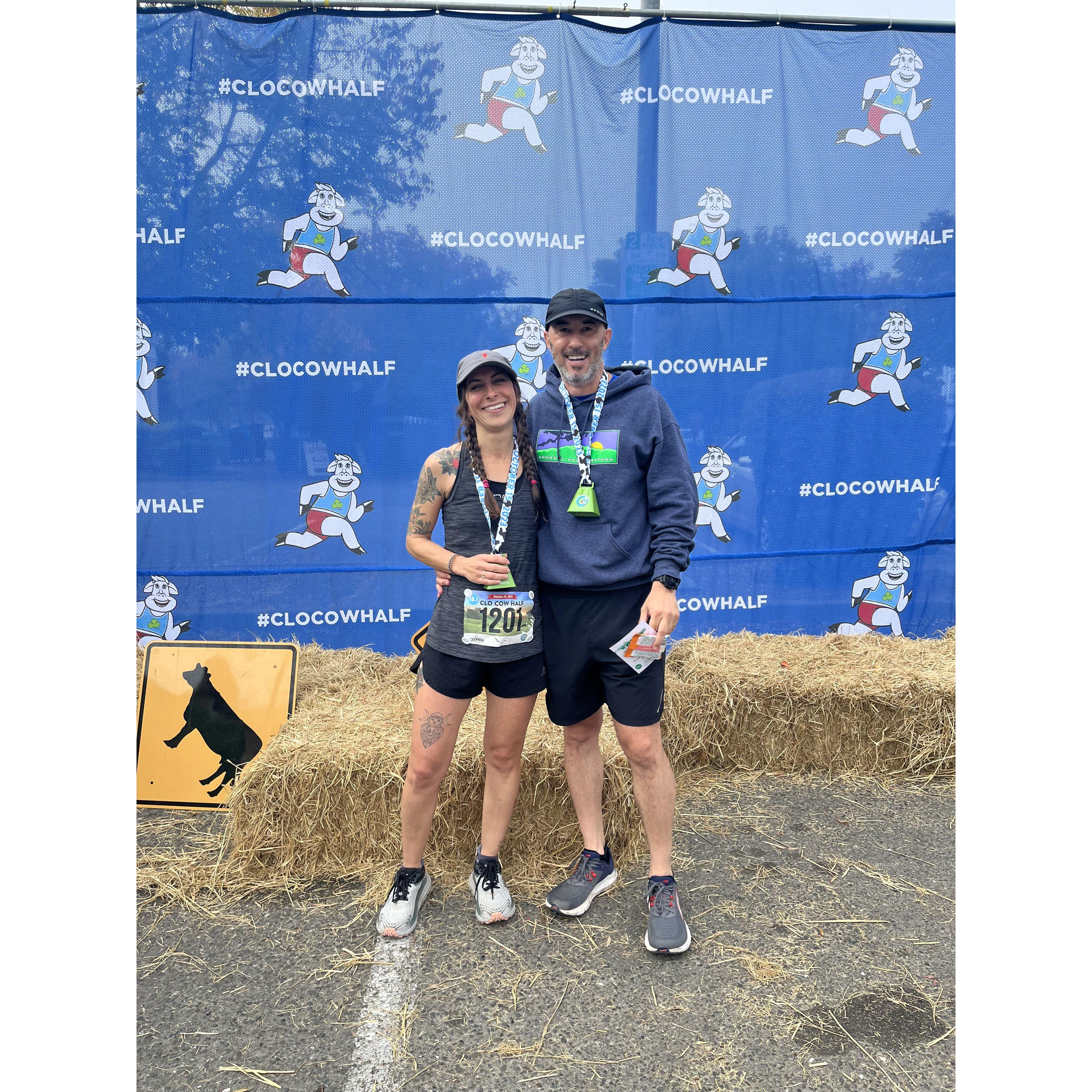 Our first race together: Clow Cow Half Marathon