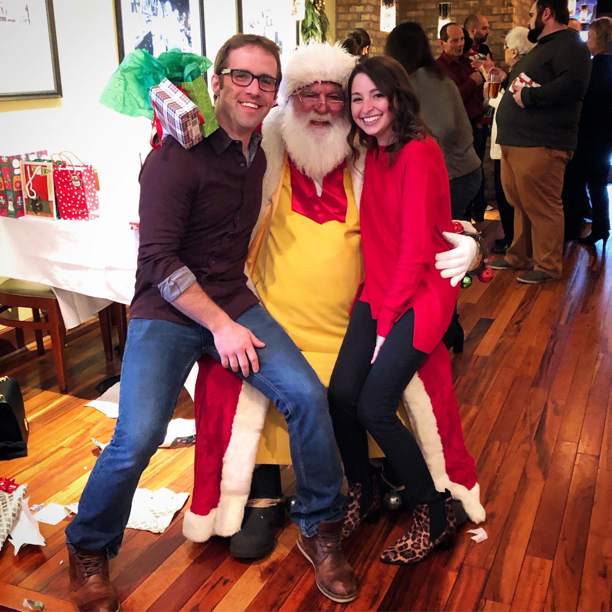 Santa’s lap at the Colletti Christmas party