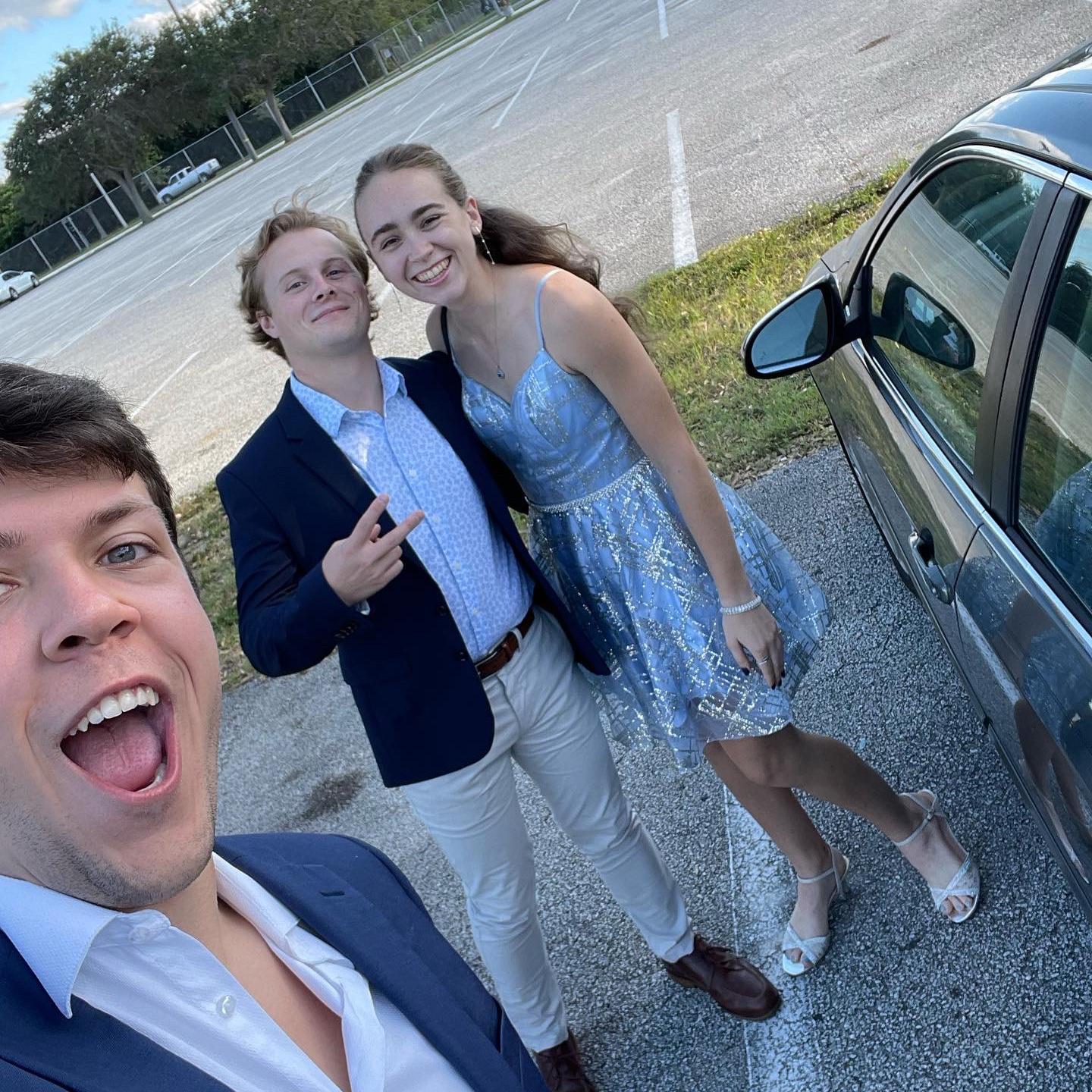 Kristen and Sean with Christian (Groomsman) before the FIJI Casino Cruise. Kristen didn't know it at the time, but this was the trial run for the big cruse to see how her motion sickness would fair.