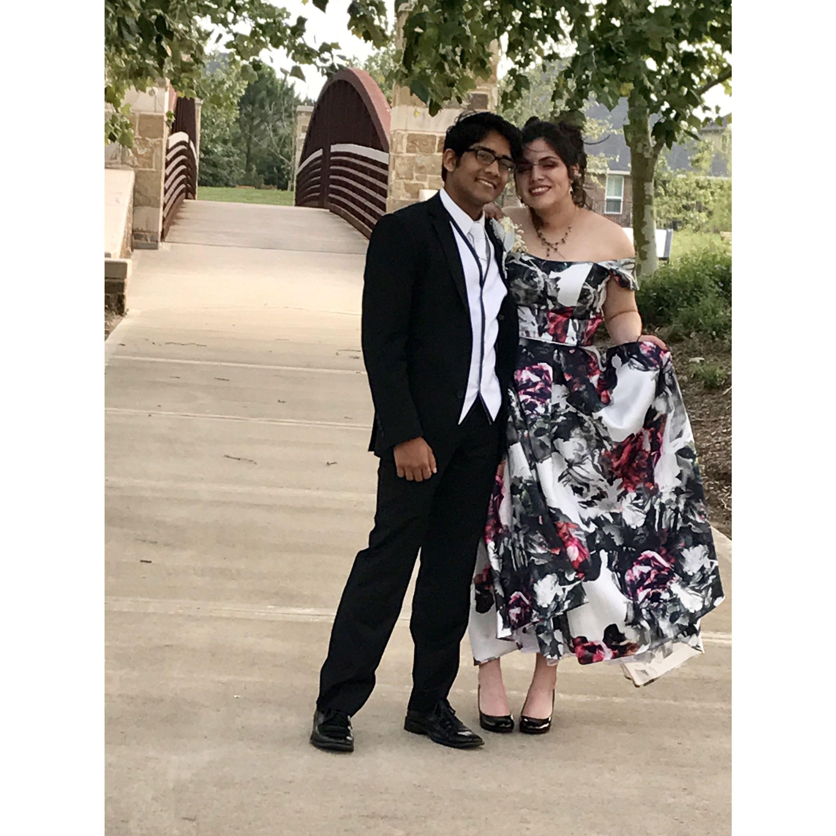 Kushal and Alexis attending their High School Prom together!