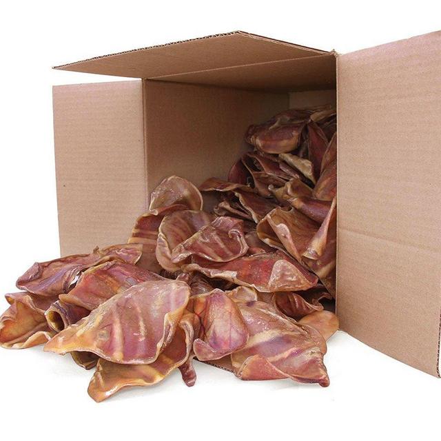 GigaBite Whole Pig Ears for Dogs – All Natural Pork Ear Dog Treat – by Best Pet Supplies