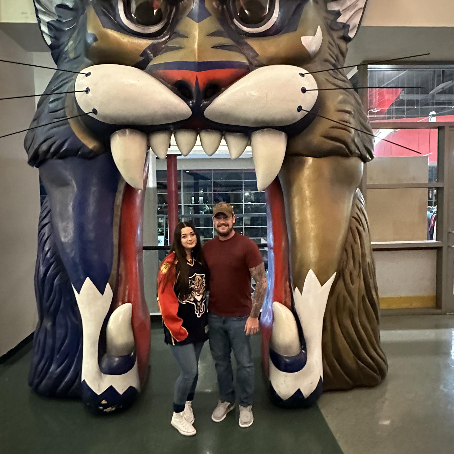 We went to the Panthers game at Panthers Stadium!