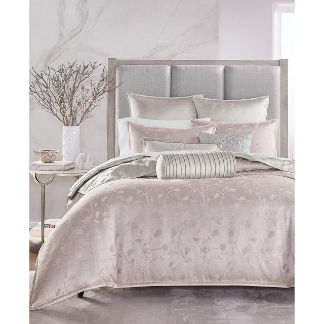 Hotel Collection Sakura Blossom Greylac Duvet Cover Set, King, Created for Macy's