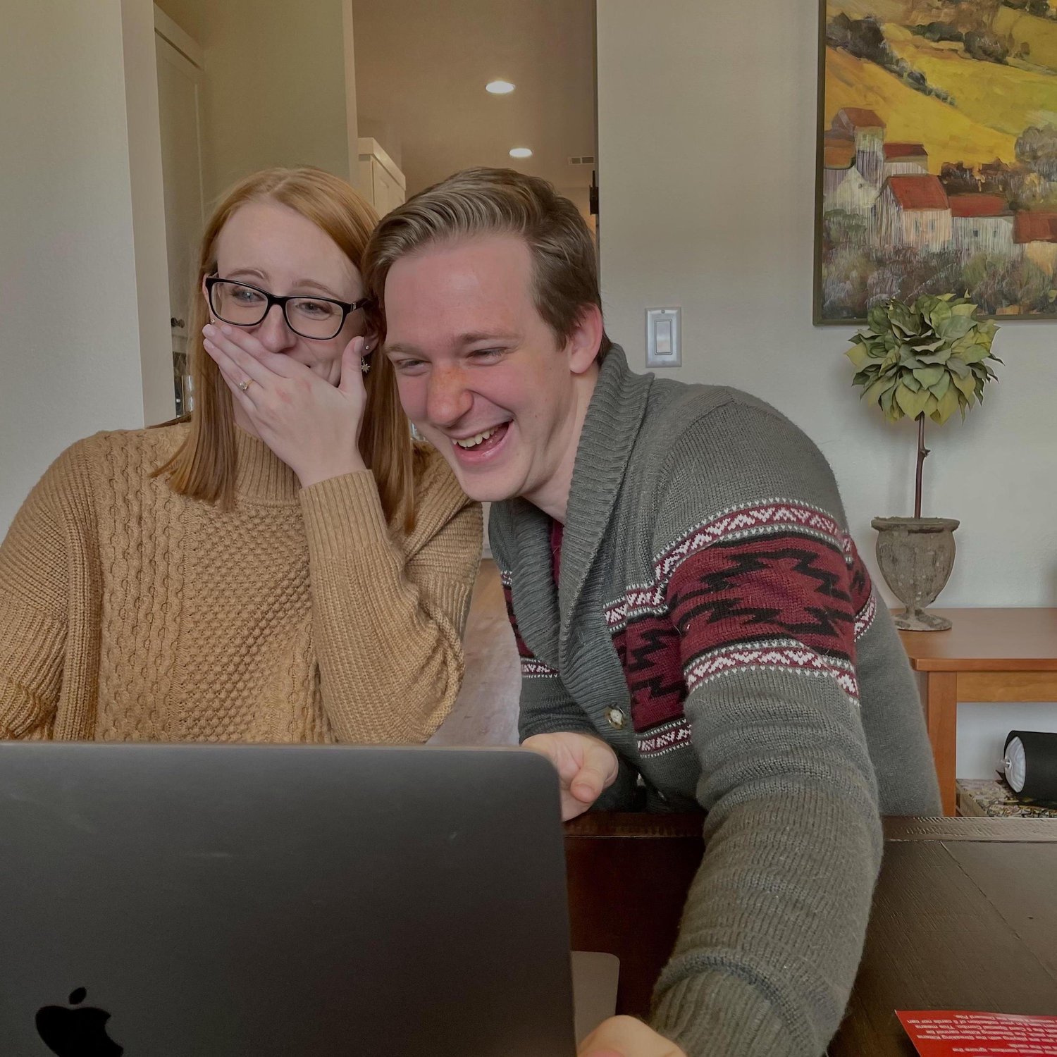 Thanksgiving 2021 - Facetiming our families and telling them the big news!