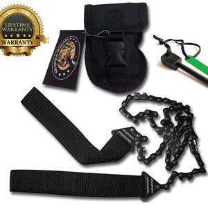 Sportsman Pocket Chainsaw 36 Inch Long Chain & FREE Fire Starter Best Compact Folding Hand Saw Tool for Survival Gear, Camping, Hunting, Tree Cutting or Emergency Kit. Replaces Your Pruning & Pole Saw
