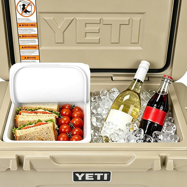 WIGEROC Silicone Cooler Basket for YETI Tundra 45，Dry Goods Trays - Divider and Organizer Accessories for Camping, Tailgating and Storage