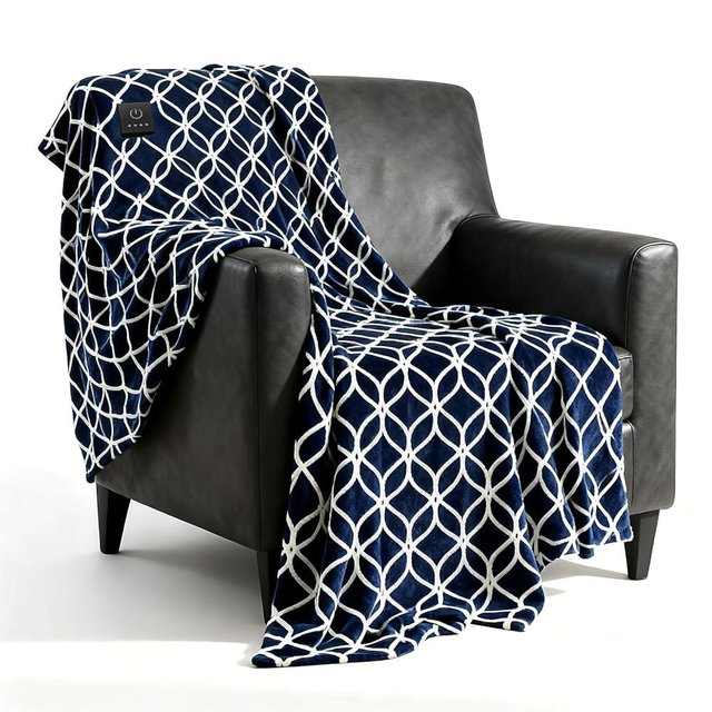 Heated Throw Blanket Electric Blanket with Built-in Button Controller 50"x60" One-Touch Ultra Cozy Soft Warm Heating Electric Blanket with 4 Heat Levels & 4 Hours Auto-Off Overheat