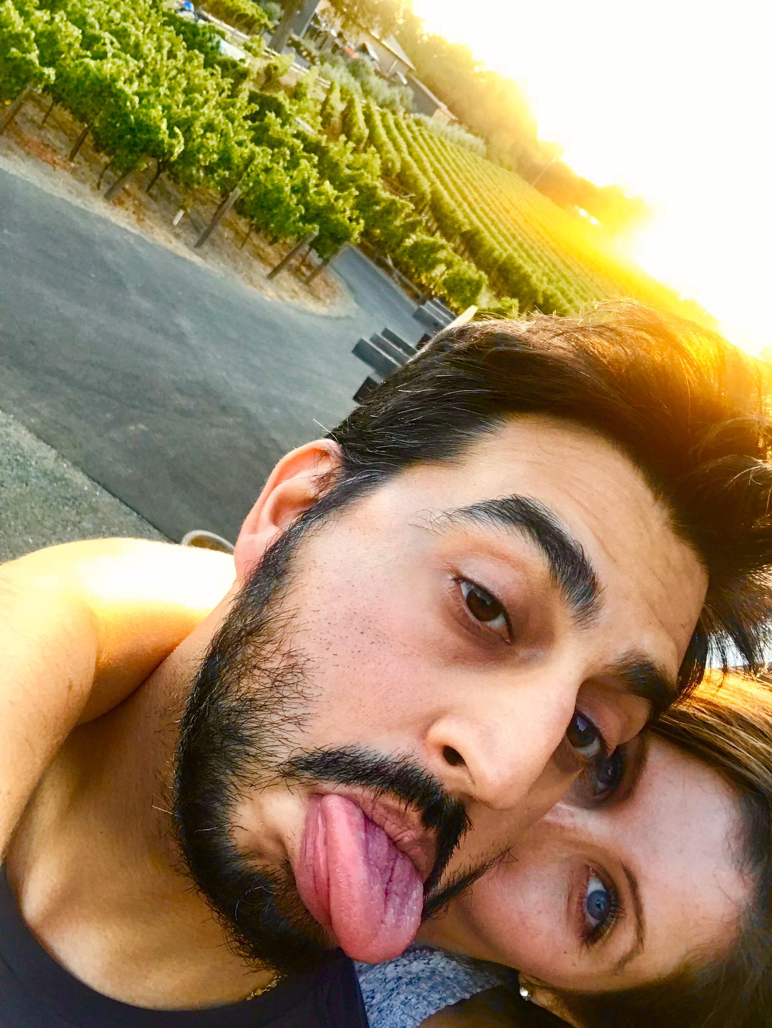 Watching the sun set at 11:11 Winery in Napa.