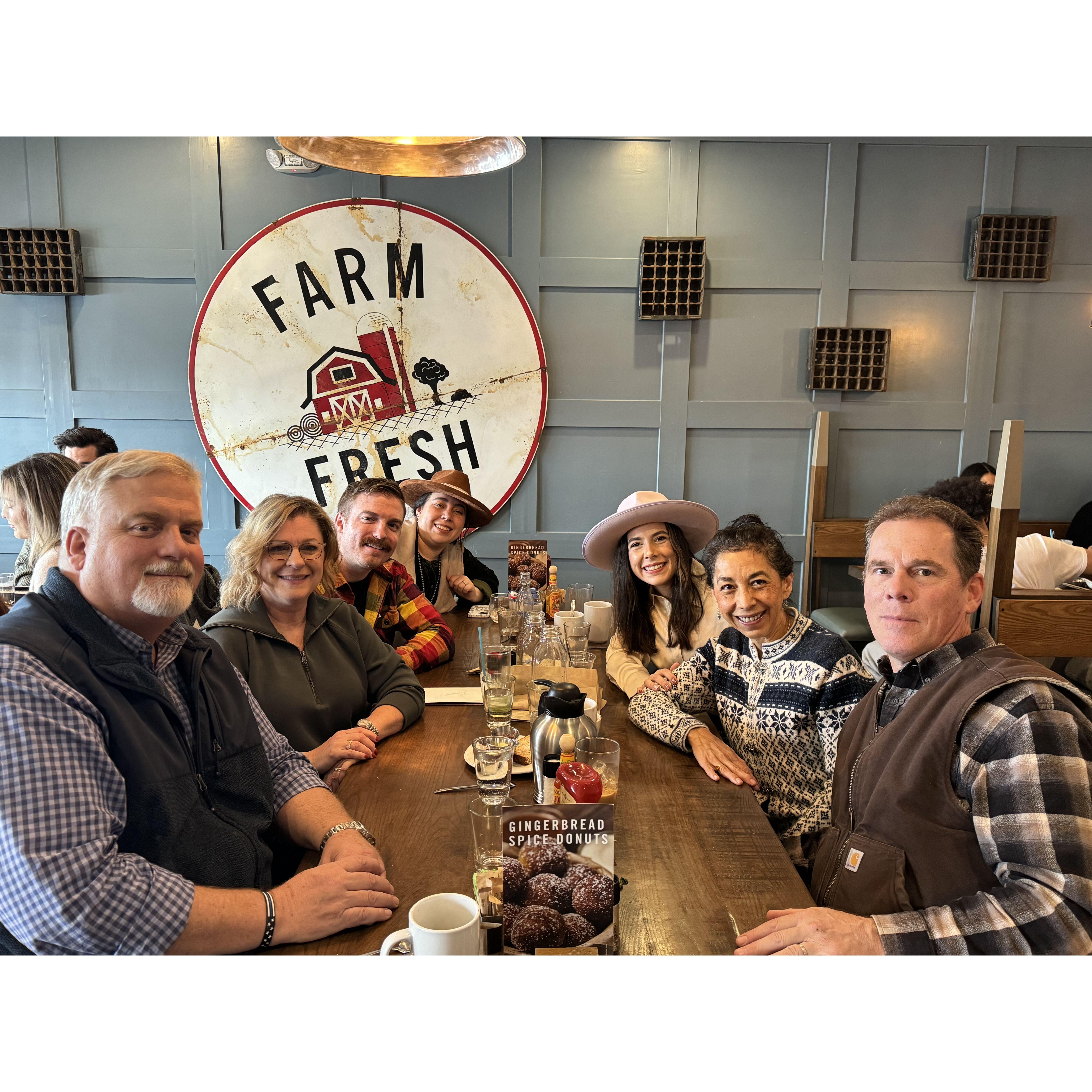 Barrett and Carina's families meeting for the first time
