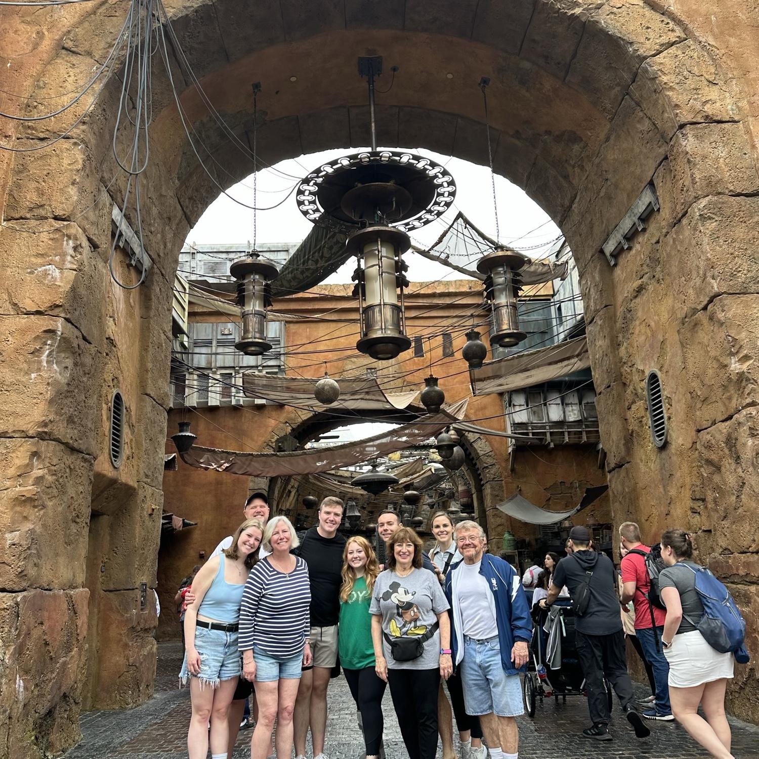 Family get together at Disney for the proposal!