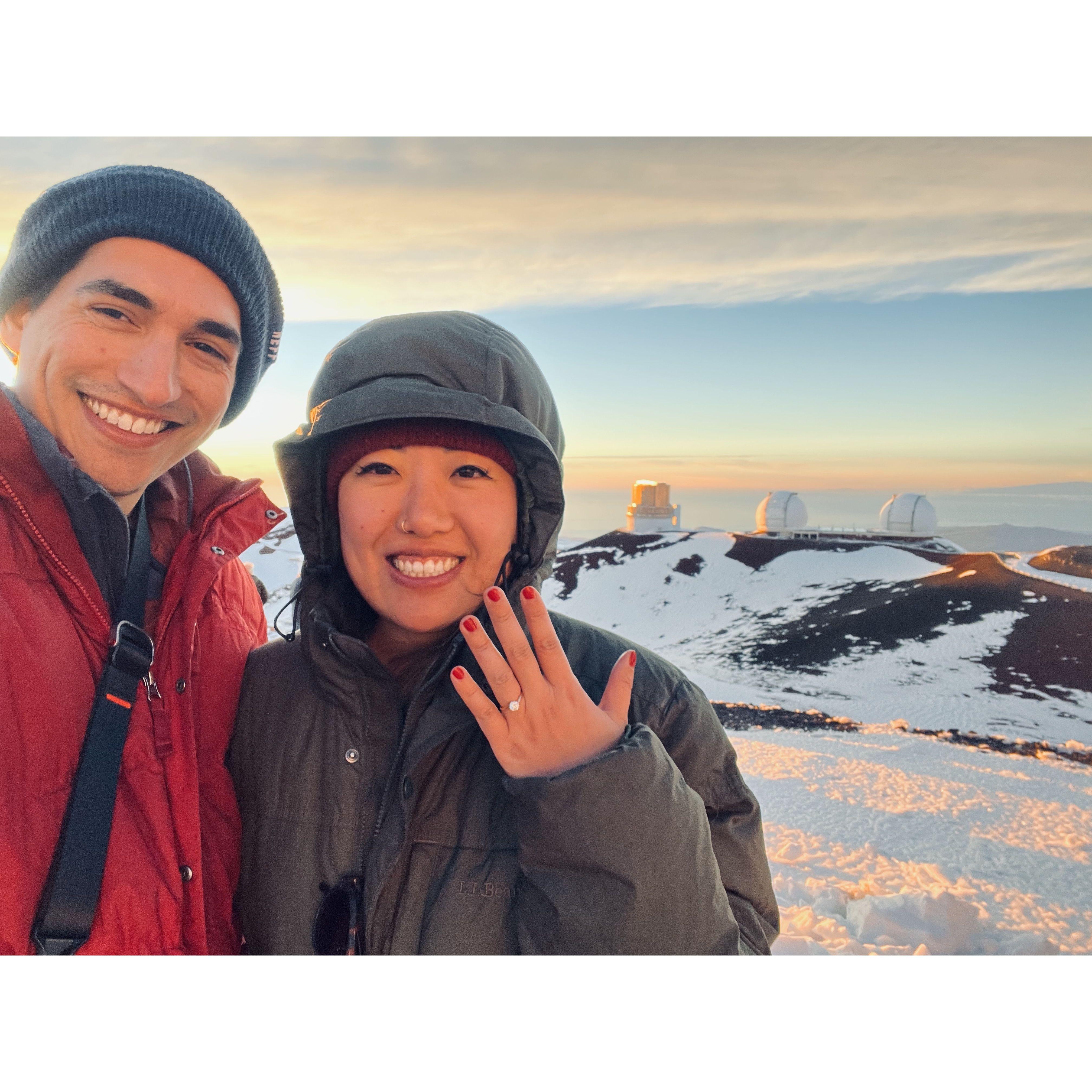 Engaged! Dec 23 2022 (Mauna Kea Summit on Big Island)