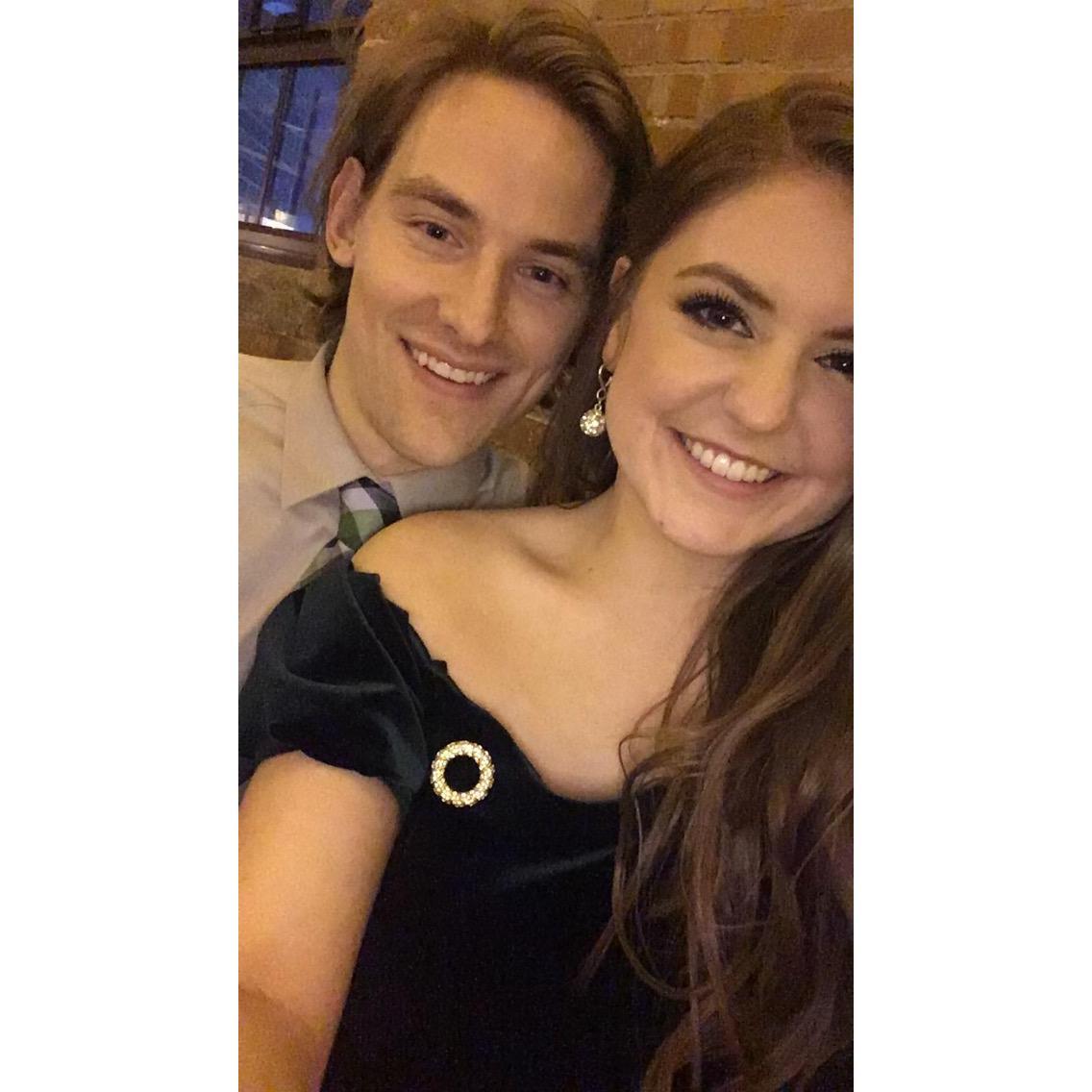 Our first public outing as a couple at Megs' sorority semi-formal.
