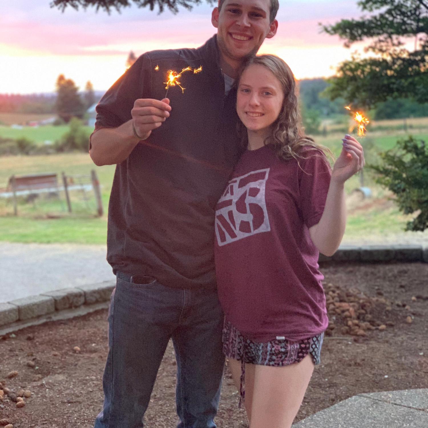 This was our first 4th of July we spent together right after I had back surgery! He spent his favorite holiday by my side even after just meeting!!