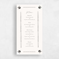 Beige Wedding Menu - Coeur