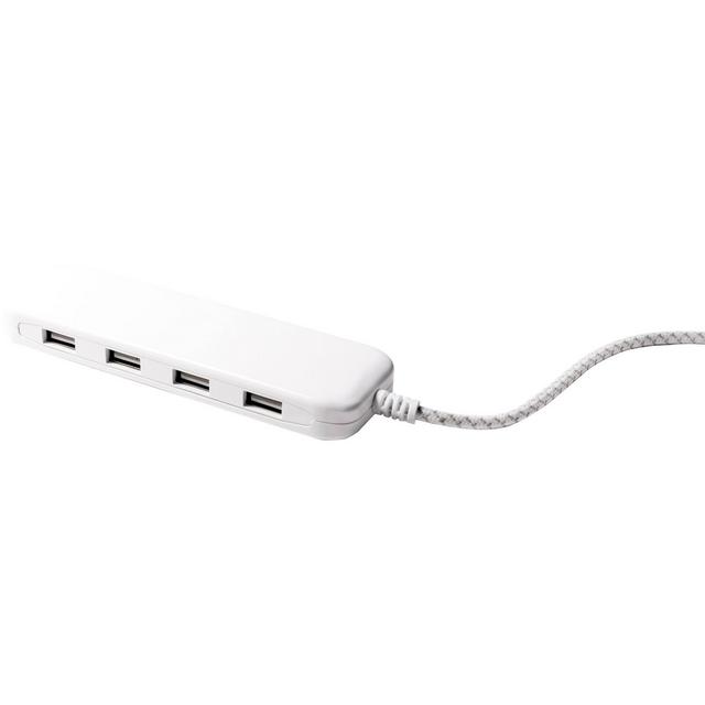 Philips 4-Port Slim Desktop 4USB Charger, 5' Cord - White