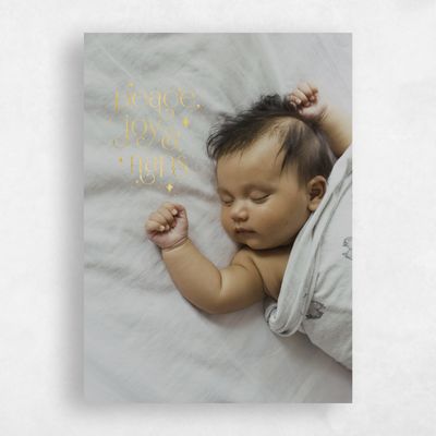 Black Standard Holiday Card - Curtiss Foil
