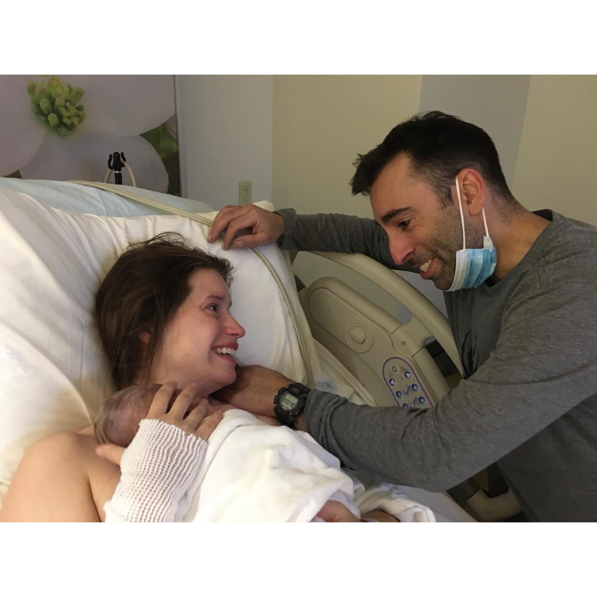 First family photo. Stanton's birth on October 9, 2021.