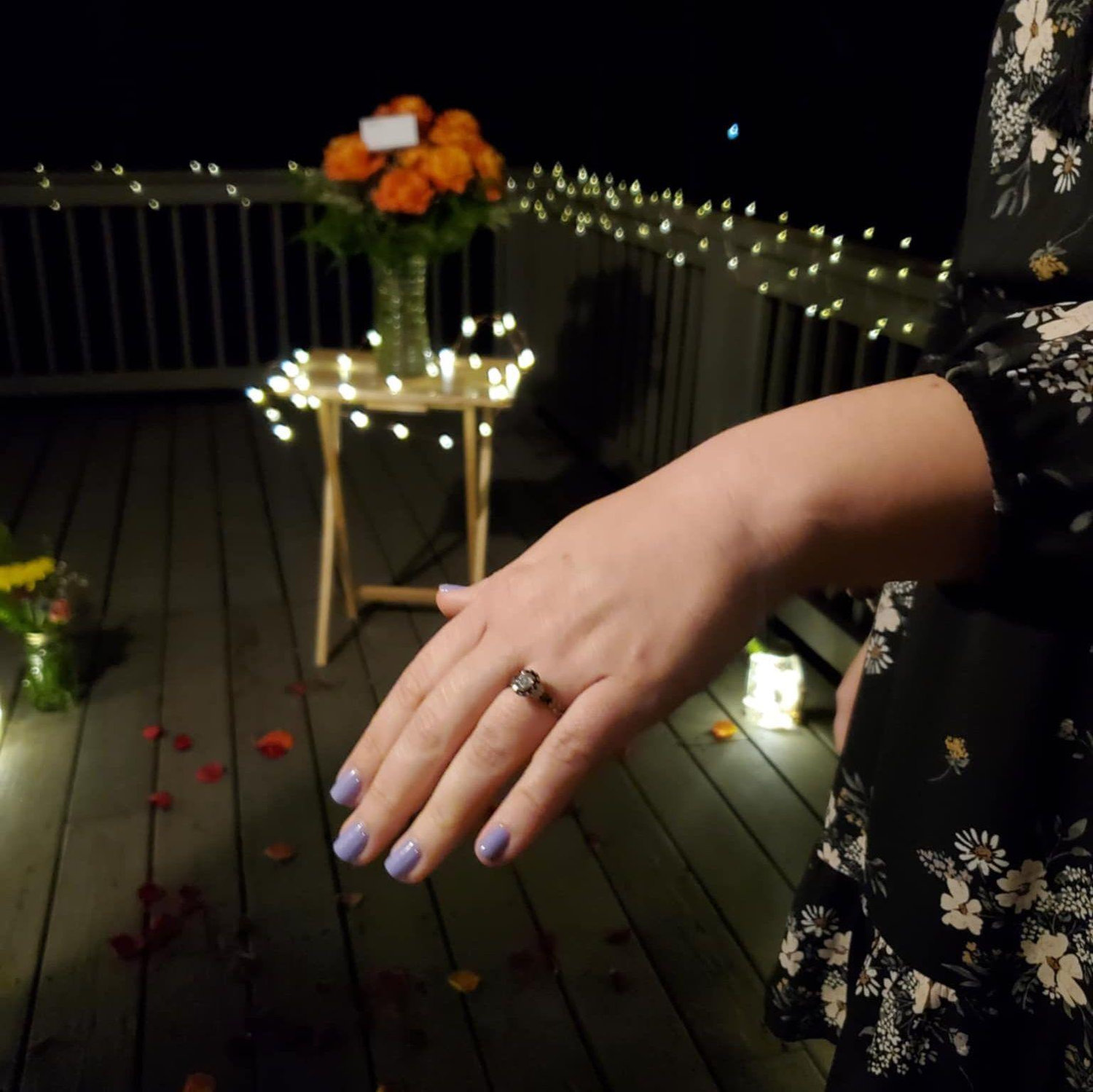 The setup was beautiful, thanks to my mom and Sara conspiring with Jonathan. March 7, 2025.