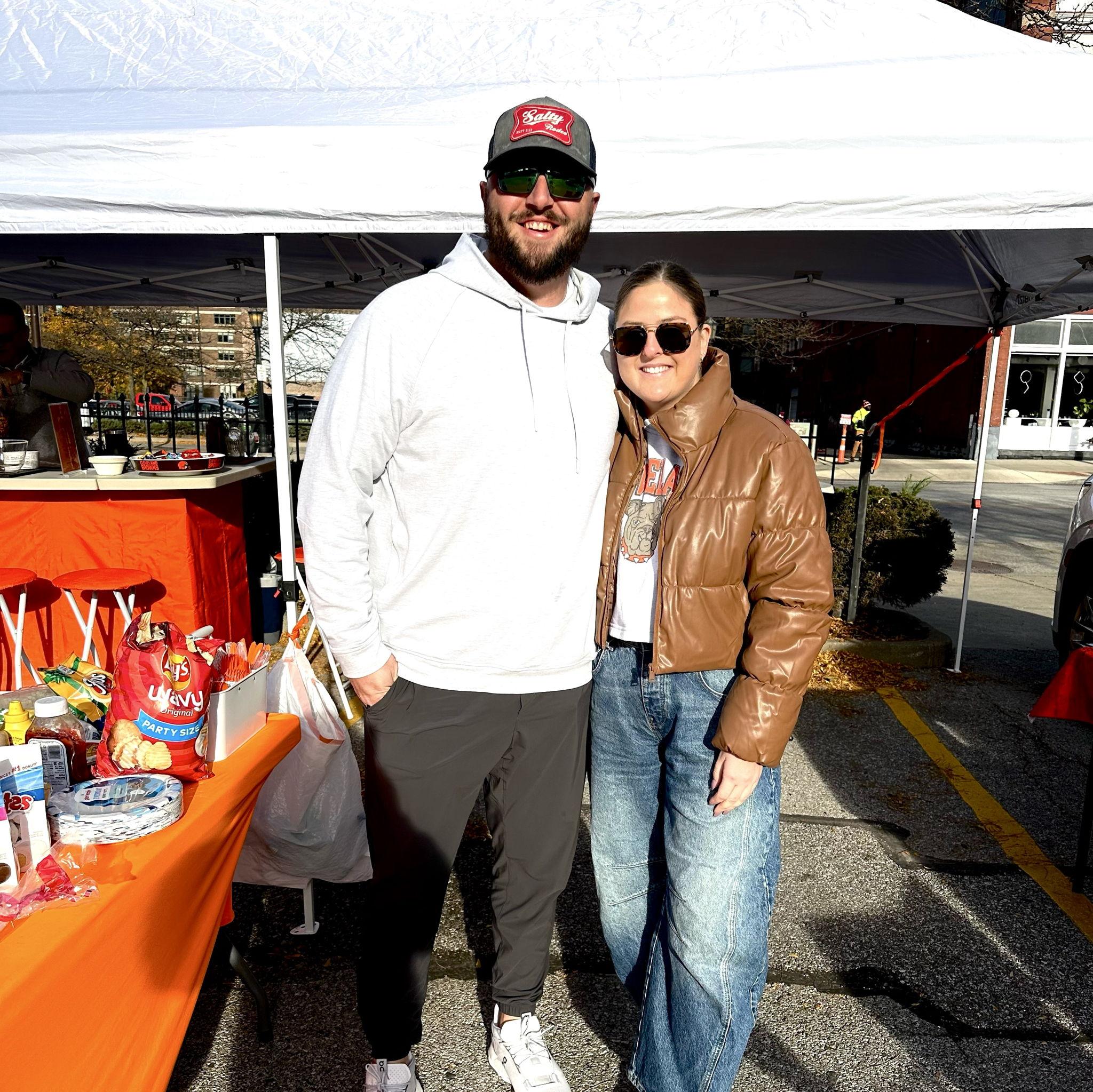 Mikes first West 6th tailgate! Go Browns!