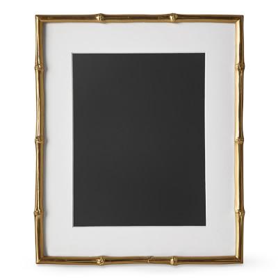 AERIN Gilded Bamboo Gallery Frame, 8" X 10"