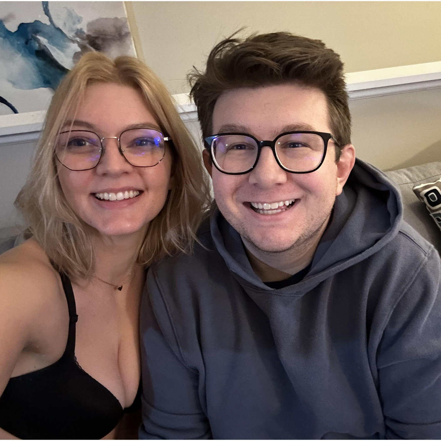 Our first picture in our current apartment!