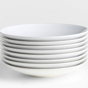 Craft White Stoneware Coupe Salad Plates, Set of 8