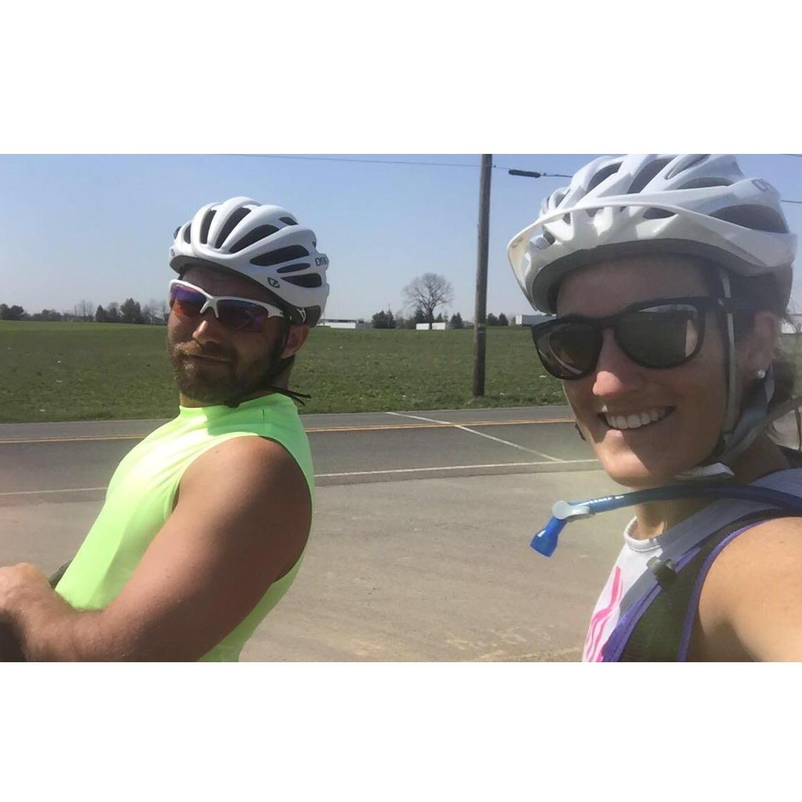 Long bike ride - one of our favorite things to do together!