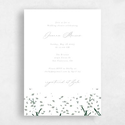 Sage, Green Wedding Wedding Shower Invitation - Regal