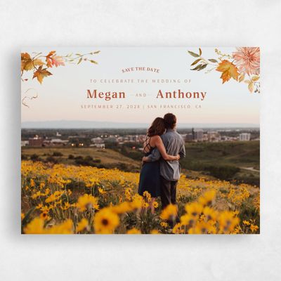 Light Rust, Orange Wedding Save the Date - Lysete Photo