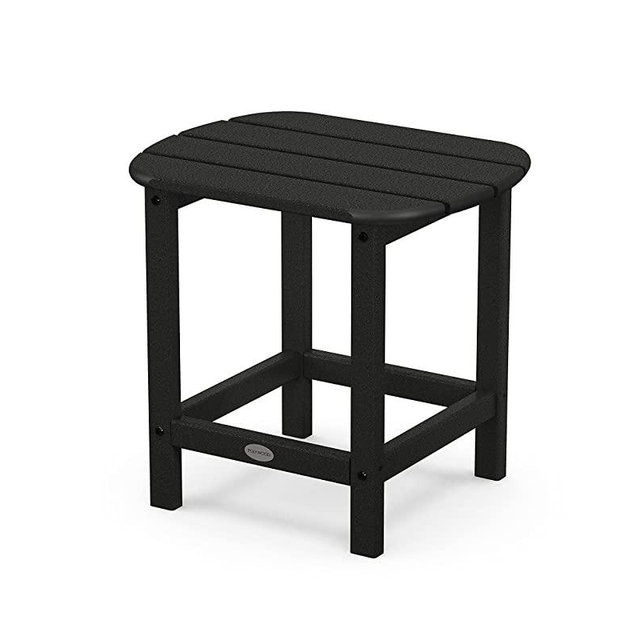 POLYWOOD SBT18BL South Beach 18" Outdoor Side Table, Black