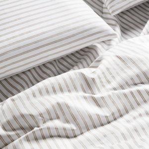 Queen Sheet Set - Tandem Stripe in Pebble
