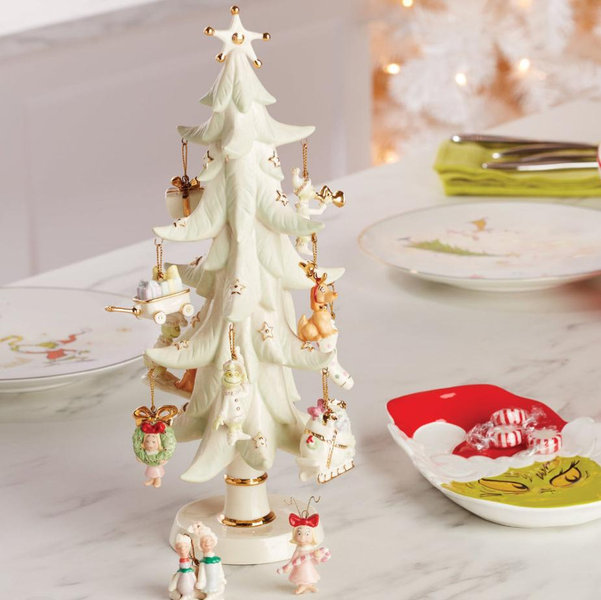 Lenox 6216816 How The Grinch Stole Christmas 12-Piece Ornament Tree, Display Stand