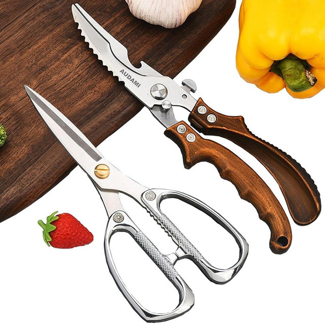 Kitchen scissors 2 Pack,Poultry Shears Heavy Duty Professional Stainless Steel Kitchen Shears,Utility Scissors Food Scissors for Turkey, Meat,Bone,Fish,Chicken,Vegetables,Herbs,BBQ