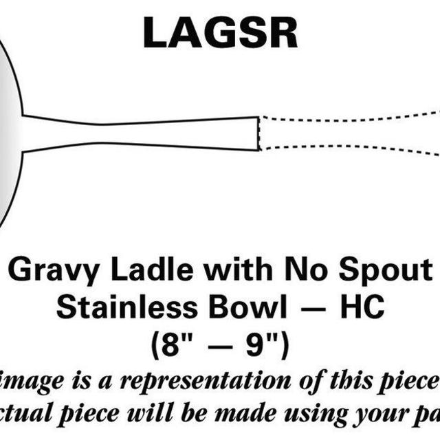 Gravy Ladle with No Spout Stainless Bowl HC French Perle (Stainless) by Lenox