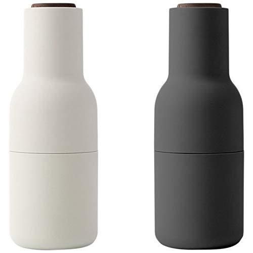 MENU 4418369 Bottle Grinder Set With With Walnut Lid, One Size, Carbon/Ash