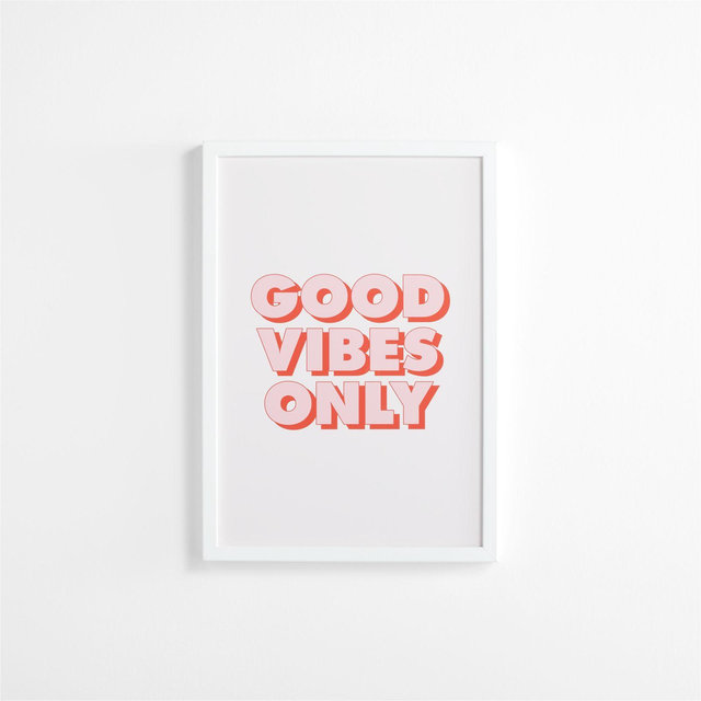 Good Vibes Only Framed Wall Art Print