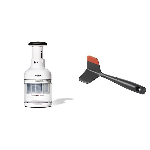 OXO Good Grips Vegetable Chopper, White & Good Grips Ground Meat Chopper